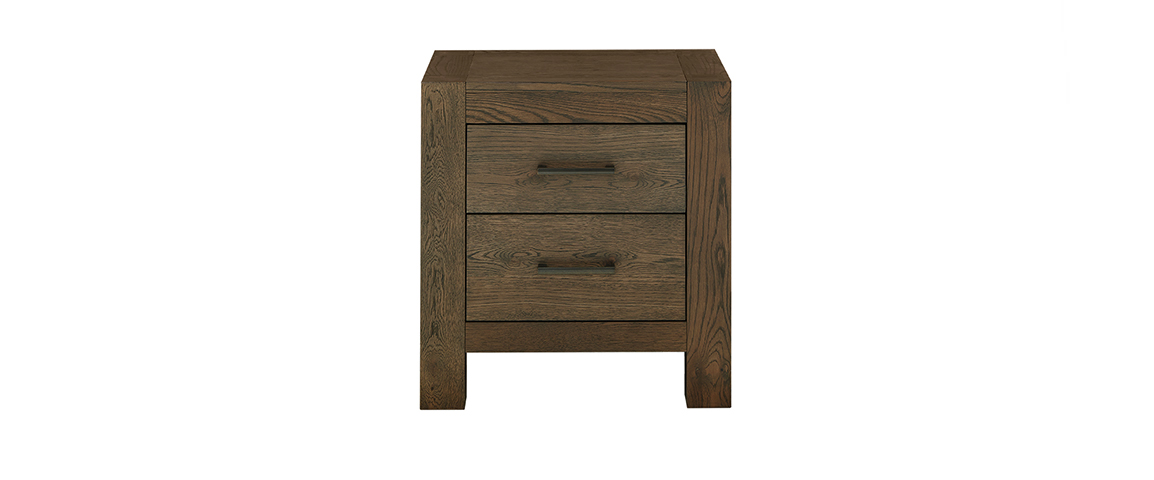 Turin Dark Oak 2 Drawer Nightstand