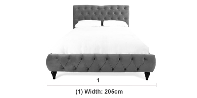 Truffle Grey Velvet 6 Bed Frame, Black Truffle Bed Frame
